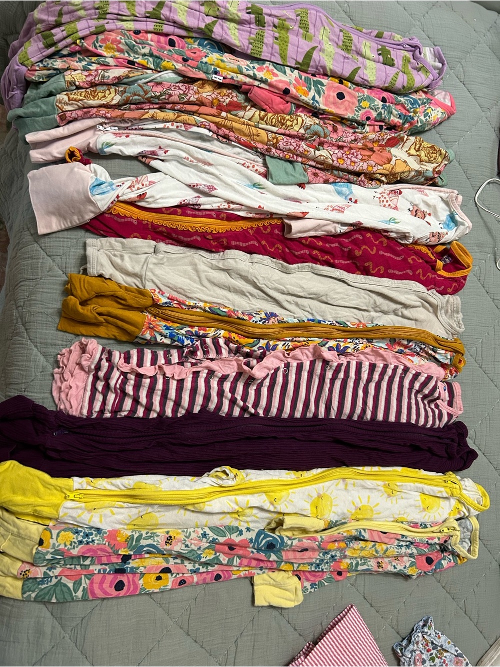 Bamboo sleepers Mixed Floral & Striped Baby/Toddler Sleepwear Bundle -